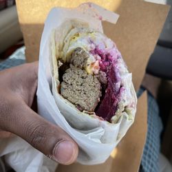 Beet Box - Lamb breakfast burrito