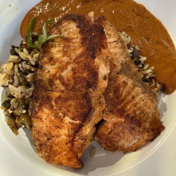 Bawk! by Urban Roots - Cajun Salmon dish - Chicken Shop Near Me - Sacramento, California Bawk! by Urban Roots - Cajun Salmon dish - Chicken Shop Near Me - Sacramento, California