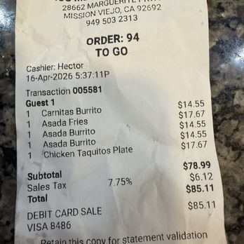 Nono's Mexican Restaurant - $15 for an onion infested burrito. It's a shitty feeling when you pay $85 to eat cereal for dinner. - Mexican Near Me - Mission Viejo, California Nono's Mexican Restaurant - $15 for an onion infested burrito. It's a shitty feeling when you pay $85 to eat cereal for dinner. - Mexican Near Me - Mission Viejo, California