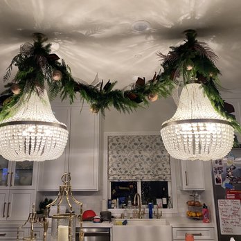 Bougie Twigs & Blooms - Chandelier Decorations - Floral Designers Near Me
