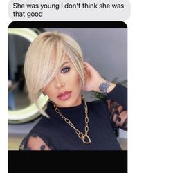 The picture she showed is a bob why did she cut around a whole ear with what looks like kitchen scissors