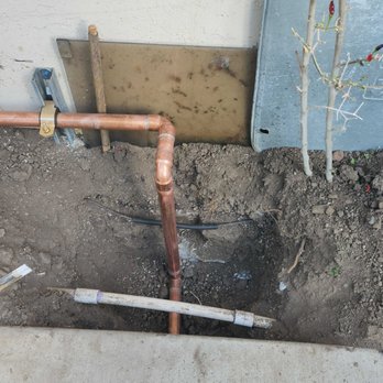 Plumbing Point - Routed under sprinkler pipe. - Water Heater Installation/Repair Near Me - Santa Clara, California Plumbing Point - Routed under sprinkler pipe. - Water Heater Installation/Repair Near Me - Santa Clara, California