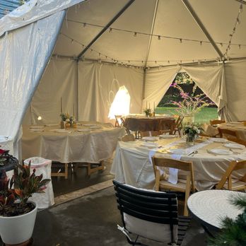 Any Occasion Tents & Events - Inside right before dark, sides open after the rain - Party Equipment Rentals Near Me - Houston, Texas Any Occasion Tents & Events - Inside right before dark, sides open after the rain - Party Equipment Rentals Near Me - Houston, Texas