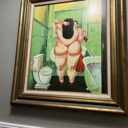 This painting in her bathroom made my day This painting in her bathroom made my day