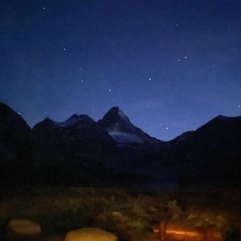 Assiniboine Lodge - Stars over Mt. Assiniboine on a cool September evening, from the front of Mt. Assiniboine lodge (with hot tea in my Yeti bottle). - Hotels Near Me