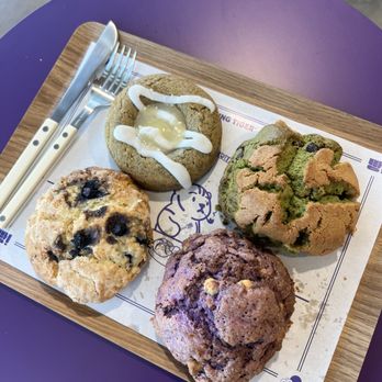 Smoking Tiger Bread Factory - Lemon Earl Grey Skrookie(?), Matcha scone, blueberry scone, ube scone - Cafes Near Me - Carrollton, Texas Smoking Tiger Bread Factory - Lemon Earl Grey Skrookie(?), Matcha scone, blueberry scone, ube scone - Cafes Near Me - Carrollton, Texas