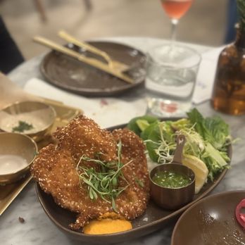 Motek - Crispy Chicken Schnitzel - Mediterranean Near Me - New York, New York