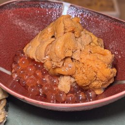 negitoro don with uni and ikura