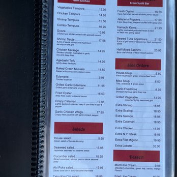 Shirasoni Japanese Restaurant - The menu - Teppanyaki Near Me - Alameda, California