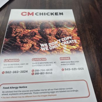 CM Chicken - Wings aren't cooked on a grill like on the picture - Chicken Shop Near Me - Irvine, California
