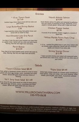 Menu photo 2 Miller - Doan Tavern Canal Fulton, OH Menu photo 2 Miller - Doan Tavern Canal Fulton, OH
