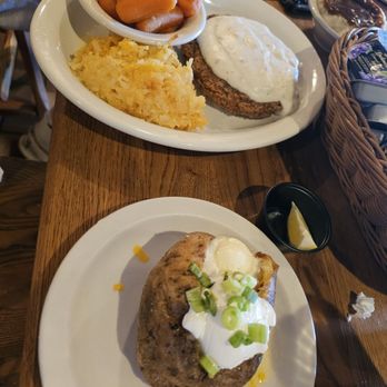 Cracker Barrel Old Country Store - Chicken fried steak, baked potato - Southern Near Me - Okemos, Michigan