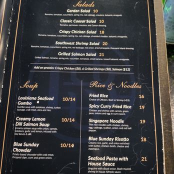 Blue Sunday Bar & Grill - Menu - Bars Near Me - Bowie, Maryland