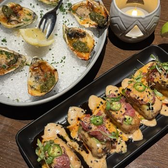Saizon - Grilled oysters and crispy bluefin nigiri - New American Near Me - Fresno, California Saizon - Grilled oysters and crispy bluefin nigiri - New American Near Me - Fresno, California