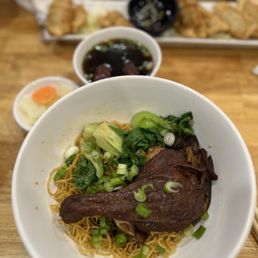 Duck Egg Noodle Soup