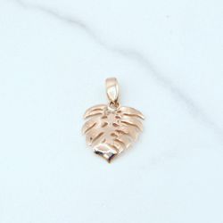 Gold Mart - 14k Monsterra leaf charm