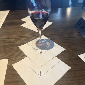 Cooper's Hawk Winery & Restaurant- Greenfield, WI - Wine sample presentation... notice the placement of the Cooper's Hawk napkins.... Nice touch - Wine Bars Near Me - Greenfield, Wisconsin Cooper's Hawk Winery & Restaurant- Greenfield, WI - Wine sample presentation... notice the placement of the Cooper's Hawk napkins.... Nice touch - Wine Bars Near Me - Greenfield, Wisconsin