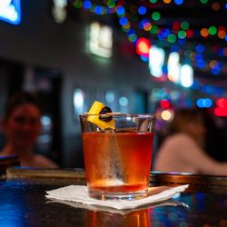 Sidecar - House old fashioned on a bigass cube