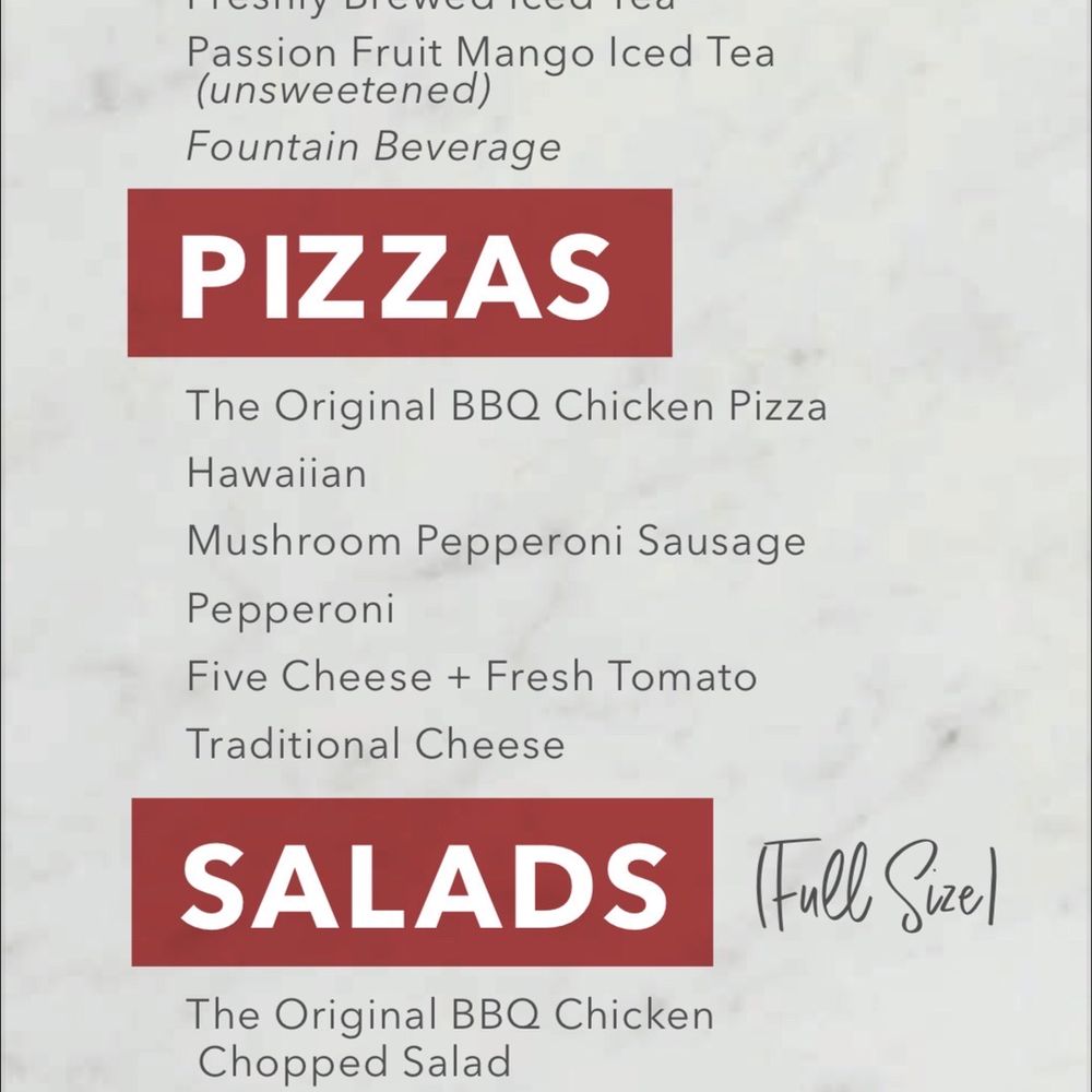 California Pizza Kitchen - Veterans Day menu - Pizza Near Me - Annapolis, Maryland