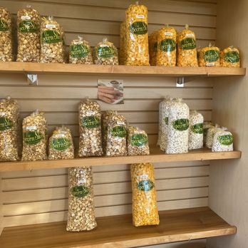 The Popcorn Store - a shelf full of popcorn - Popcorn Shops Near Me - Elk Grove, California