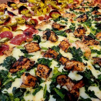 Pizza Delizia Italian Classics - Cheese, pepperoni and jalapeños on one half, chicken and spinach on the other. - Pizza Near Me - Elma, New York