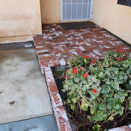 Pavers and small planter (also fixed a broken sewer line cover) Pavers and small planter (also fixed a broken sewer line cover)