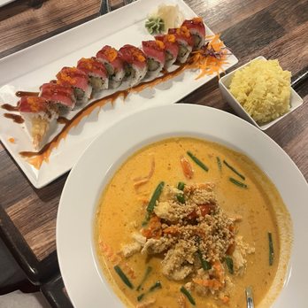 Yaowarat Asian Kitchen - Panang Curry and Red Dragon Roll the curry was a medium spice level so amazing if you enjoy spicy food:) - Asian Fusion Near Me - Stuart, Florida Yaowarat Asian Kitchen - Panang Curry and Red Dragon Roll the curry was a medium spice level so amazing if you enjoy spicy food:) - Asian Fusion Near Me - Stuart, Florida