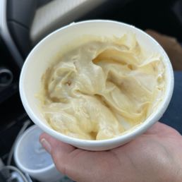 Yellow canned pudding. Yellow canned pudding.