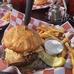 Shorty's Sports Bar & Grill - The cowboy burger.