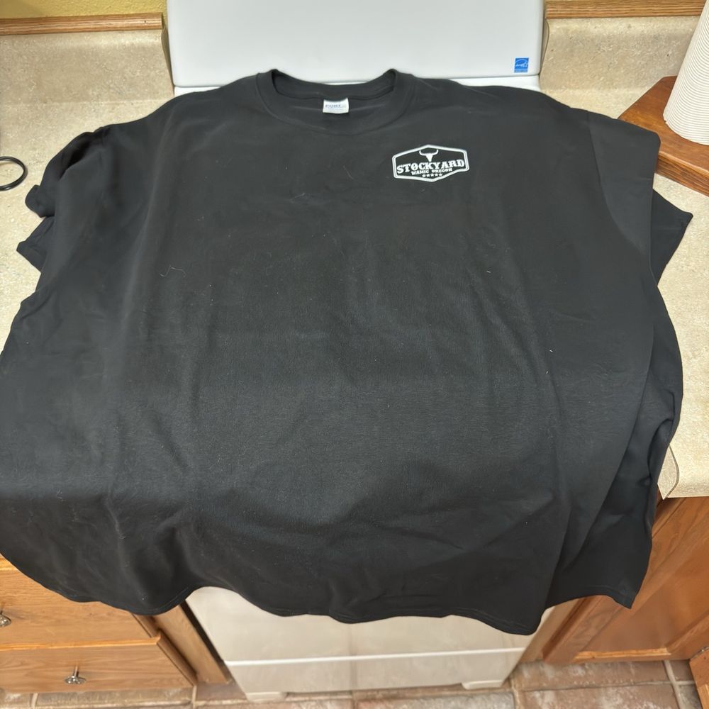 The Stockyard - Front of T-shirt - American Near Me - Tygh Valley, Oregon The Stockyard - Front of T-shirt - American Near Me - Tygh Valley, Oregon