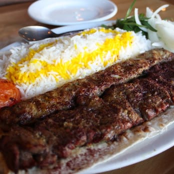 Lavash - Satani- 1 skewer of Bard & 1 skewer of koobideh $21.95 - Persian/Iranian Near Me - San Francisco, California Lavash - Satani- 1 skewer of Bard & 1 skewer of koobideh $21.95 - Persian/Iranian Near Me - San Francisco, California
