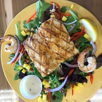 Coconuts Fish Cafe - Grilled Ono Salad ($14.99) - Seafood Near Me - Kihei, Hawaii Coconuts Fish Cafe - Grilled Ono Salad ($14.99) - Seafood Near Me - Kihei, Hawaii