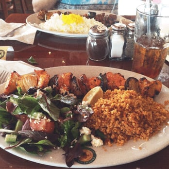 Panini Kabob Grill - The chicken shish kabob, Mediterranean Greek salad and the organic pilaf. Delicious 5/5 stars - Mediterranean Near Me - Irvine, California