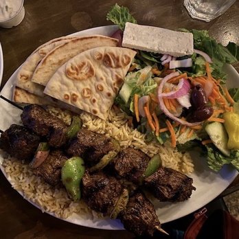 Olympic Cafe - Beef Kabob Plate - Mediterranean Near Me - San Diego, California Olympic Cafe - Beef Kabob Plate - Mediterranean Near Me - San Diego, California