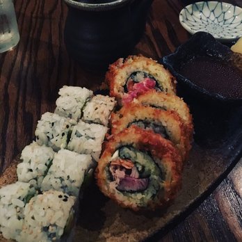 Wagaya - Westside - The tempura & philly roll . The sauce with the tempura roll is - Sushi Bars Near Me - Atlanta, Georgia