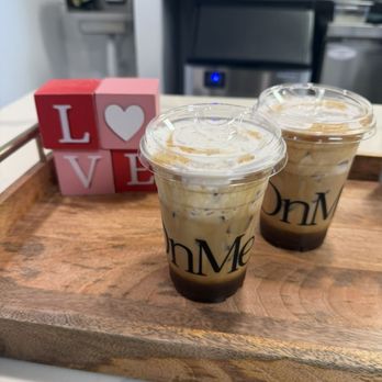 OnMe Cafe - Brown sugar shaken espresso with cold foam - Coffee & Tea Near Me - Ontario, California