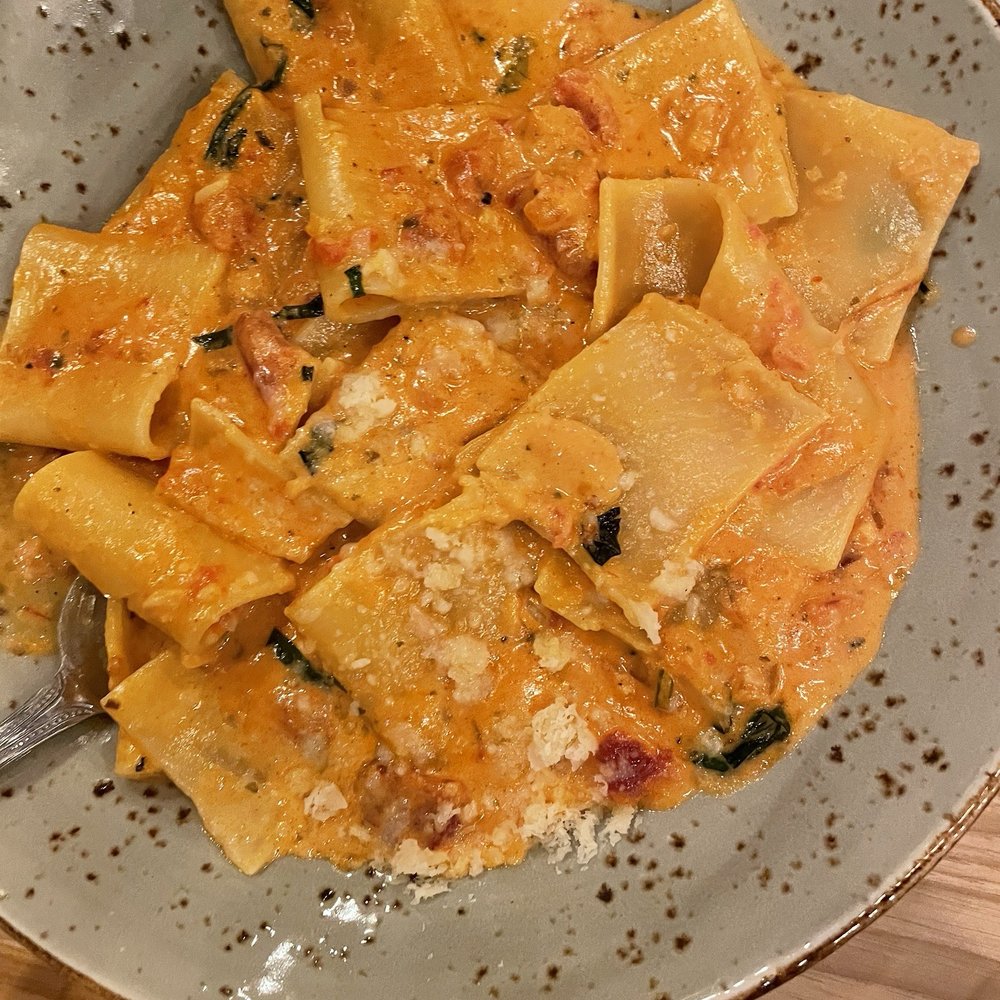 Paccheri Vodka pasta, no meat