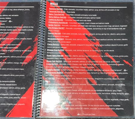 Menu photo 2 Toroko Sushi Boerne, TX