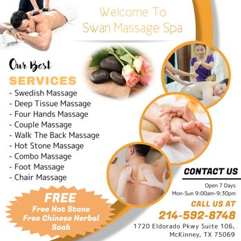 Swan Massage Spa - Walk-in & Appointment Welcome - Massage Near Me - McKinney, Texas