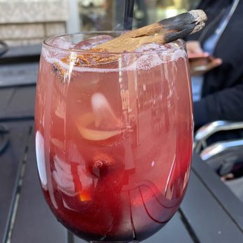 Black Pearl Seafood Bar-Downtown - Sangria with a smoking cinnamon stick! - Seafood Near Me - Edmonton, Alberta Black Pearl Seafood Bar-Downtown - Sangria with a smoking cinnamon stick! - Seafood Near Me - Edmonton, Alberta