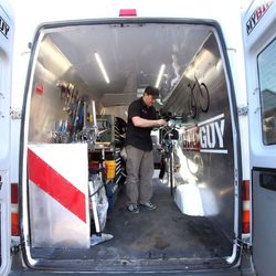My Bike Guy Mobile Bicycle Service - Yes, I do all the work in the van!