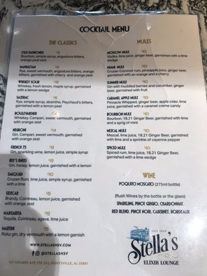 Menu photo 8 Stellas Elixir Lounge Huntsville, AL Menu photo 8 Stellas Elixir Lounge Huntsville, AL