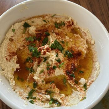 Cafe Dimona - The HUMMUS!! Do NOT skip the hummus!! - Mediterranean Near Me - Fredericksburg, Texas