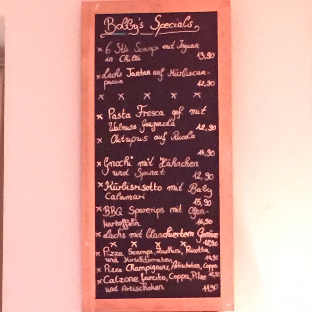 Bobby's - Special daily menu as of October 2015 - Pizza Near Me - Munich, BY