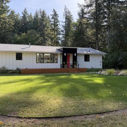 The front of our house. The vestibule and porch were painted. The front of our house. The vestibule and porch were painted.
