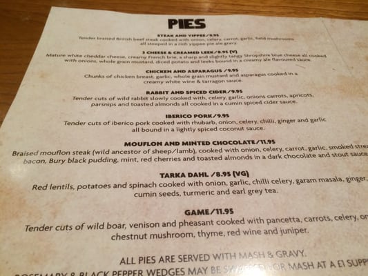 Menu photo 6 Pie & Ale Manchester, XGM