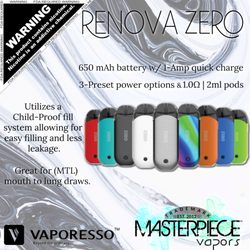 Masterpiece Alternatives - Renova pod system Zero by Vaporesso