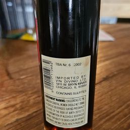 Back of bottle