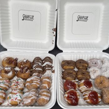 Snoball Treats - 32 mini donut variety pack @ Snoball. - Donuts Near Me - Medford, Oregon Snoball Treats - 32 mini donut variety pack @ Snoball. - Donuts Near Me - Medford, Oregon