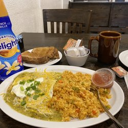 Scotty's Family Restaurant - Huevos rancheros with the green sauce.. Yummy!!